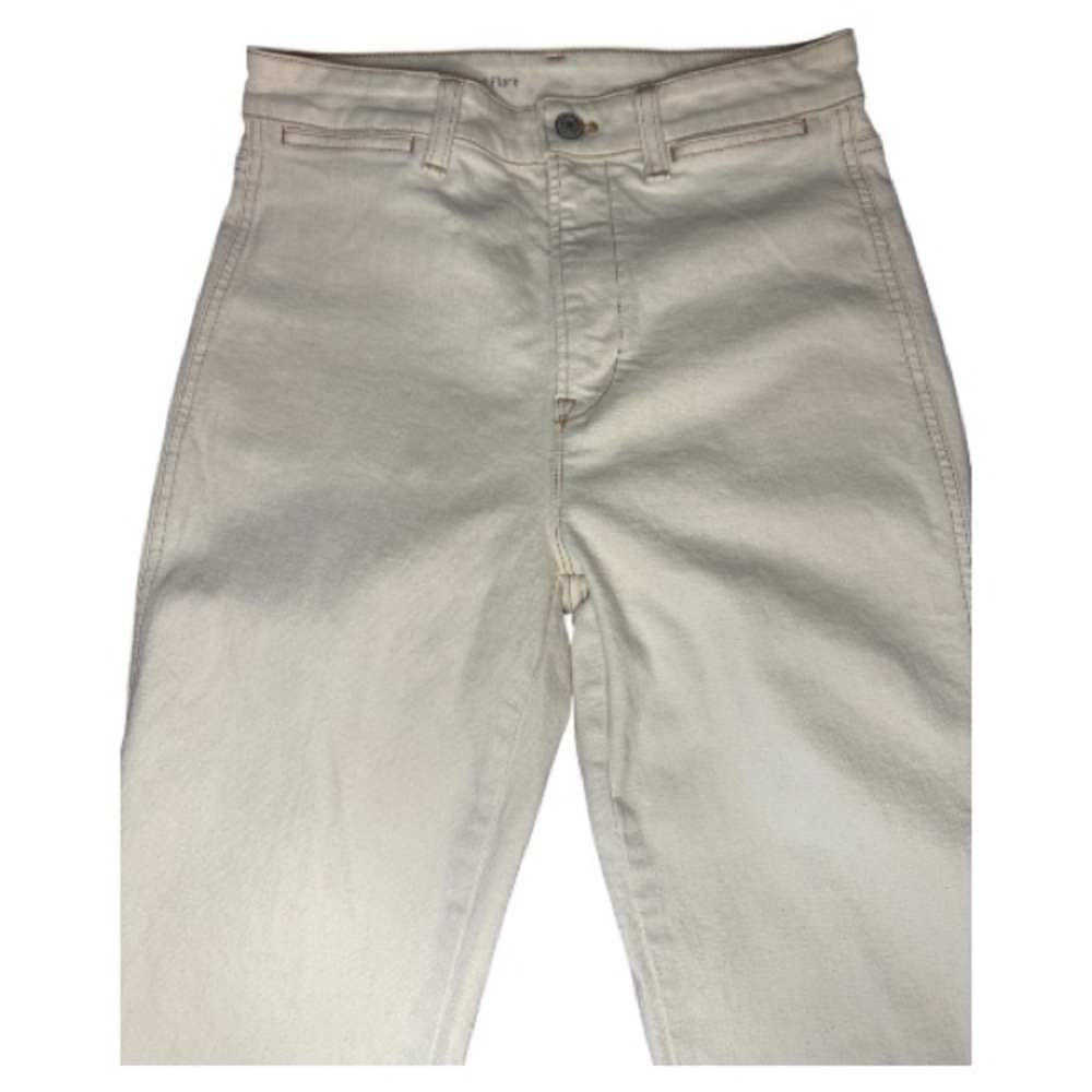 Talbots Cream High Waist Flare Jeans - Picture 2 of 7